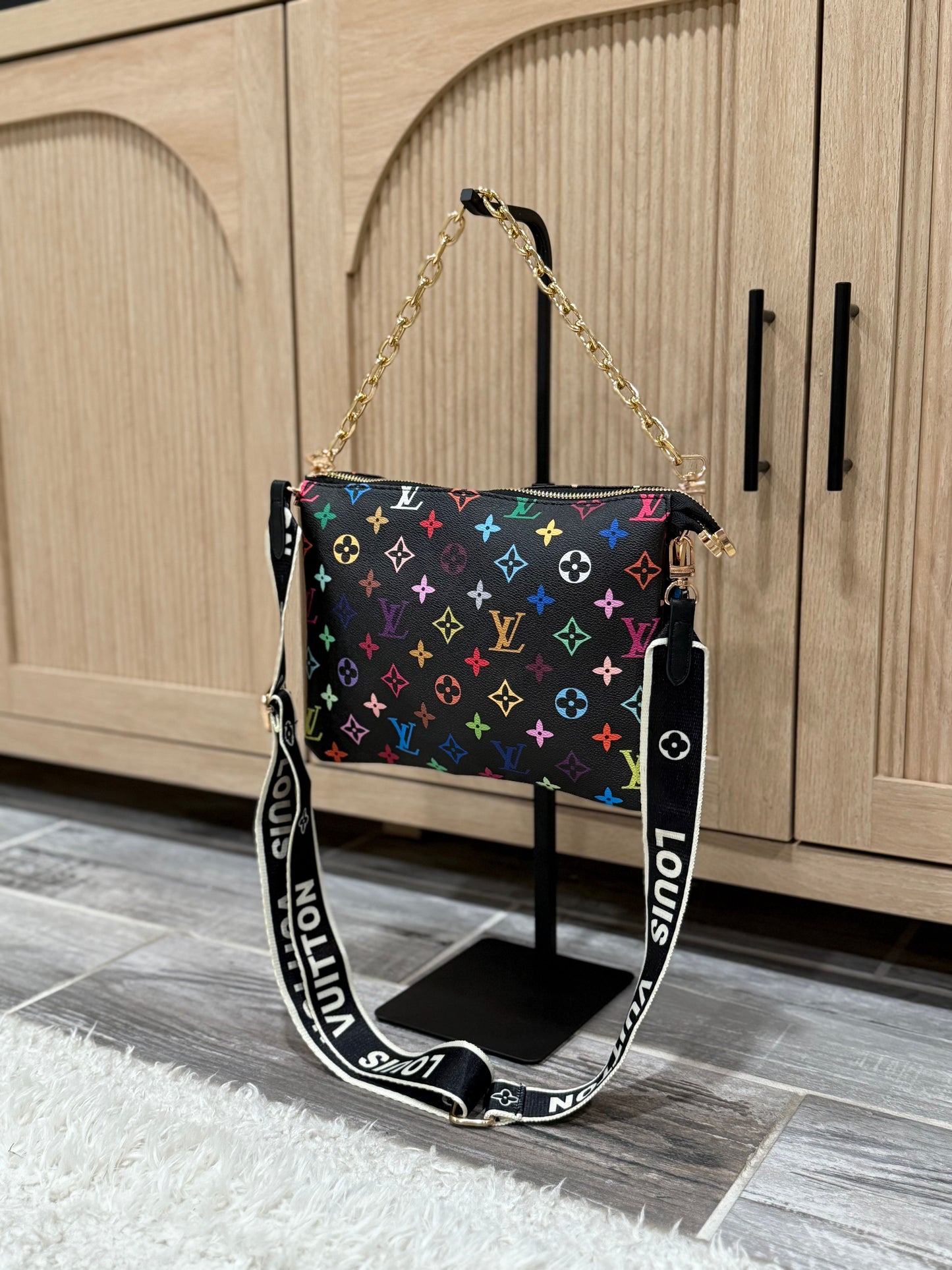 Gorgeous Colorful Logo Shoulder Bag